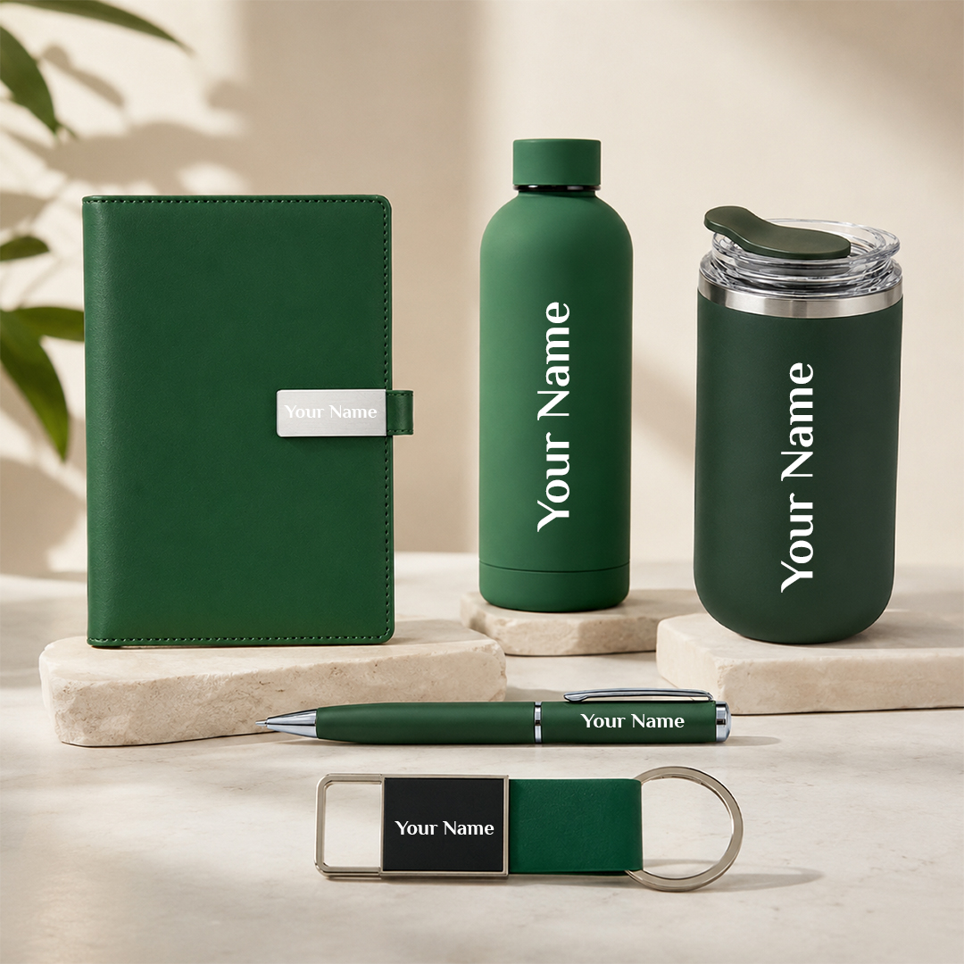 Executive 5-in-1 Diary, Bottle, Tumbler & Keychain Gift Set
